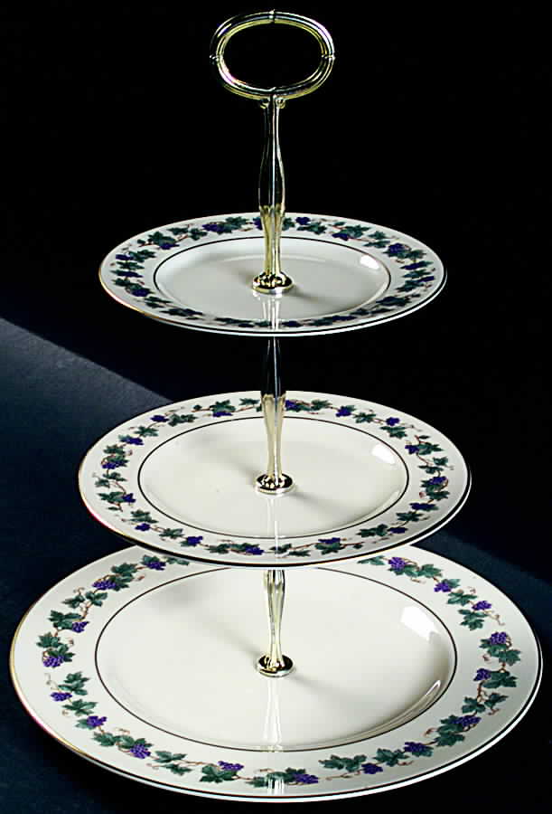 Arbor 13 7/8"-14 1/4" 3-Tiered Serving Tray(DP,SP,BB) HC by Haviland-1