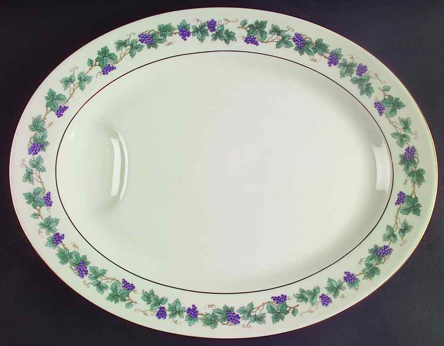 Arbor 14" Oval Serving Platter by Haviland-1