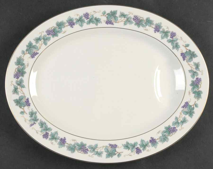 Arbor 11" Oval Serving Platter by Haviland-1