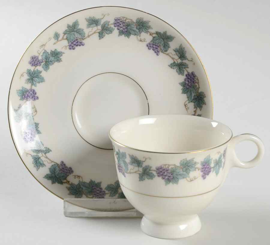 Arbor Footed Demitasse Cup & Saucer Set by Haviland-1