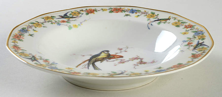 Arcadia (France With Birds) Rim Soup Bowl by Haviland-1