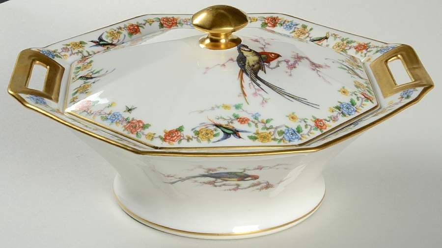 Arcadia (France With Birds) Round Covered Vegetable by Haviland-1