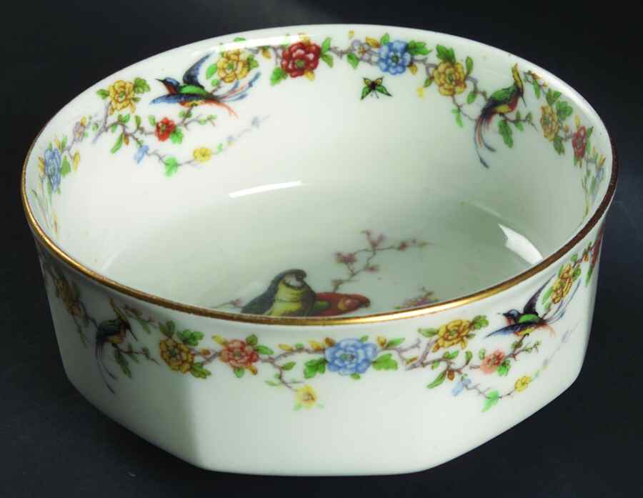 Arcadia (France With Birds) Cranberry Bowl by Haviland-1
