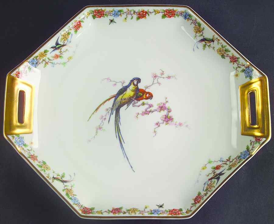 Arcadia (France With Birds) Handled Cake Plate by Haviland-1
