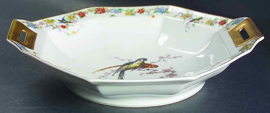 Arcadia (France With Birds) 10" Octagonal Vegetable Bowl by Haviland-1