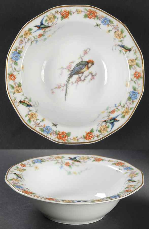 Arcadia (France With Birds) Rim Cereal Bowl by Haviland-1