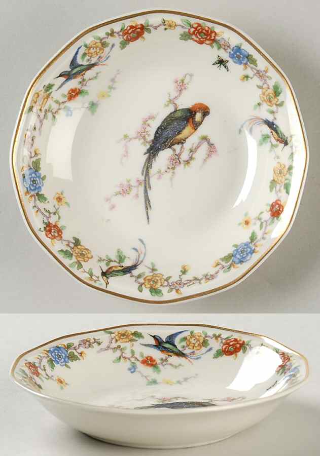 Arcadia (France With Birds) Fruit/Dessert (Sauce) Bowl by Haviland-1