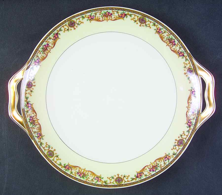 Arcadia (H and Co, No Birds) Handled Cake Plate by Haviland-1