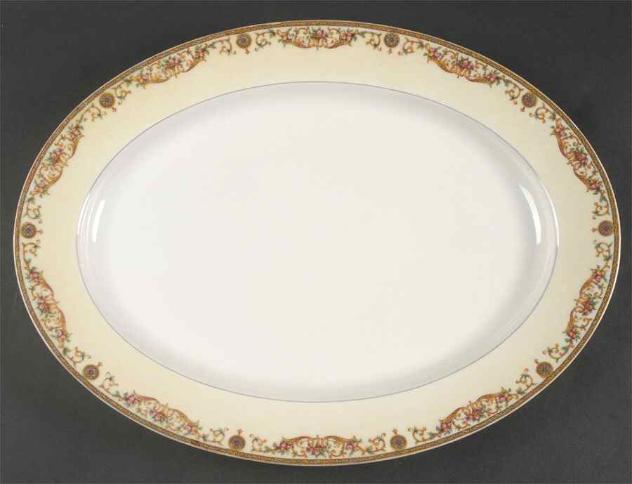 Arcadia (H and Co, No Birds) 16" Oval Serving Platter by Haviland-1
