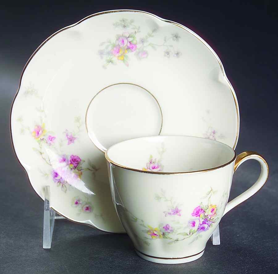 Arcadia (New York) Flat Demitasse Cup & Saucer Set by Haviland-1