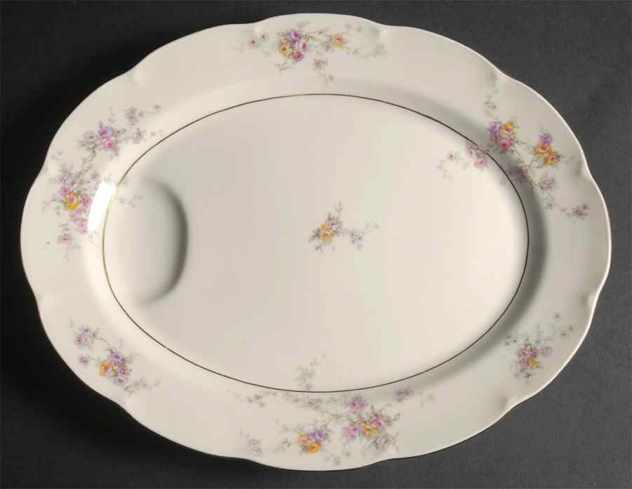 Arcadia (New York) 14" Oval Serving Platter by Haviland-1