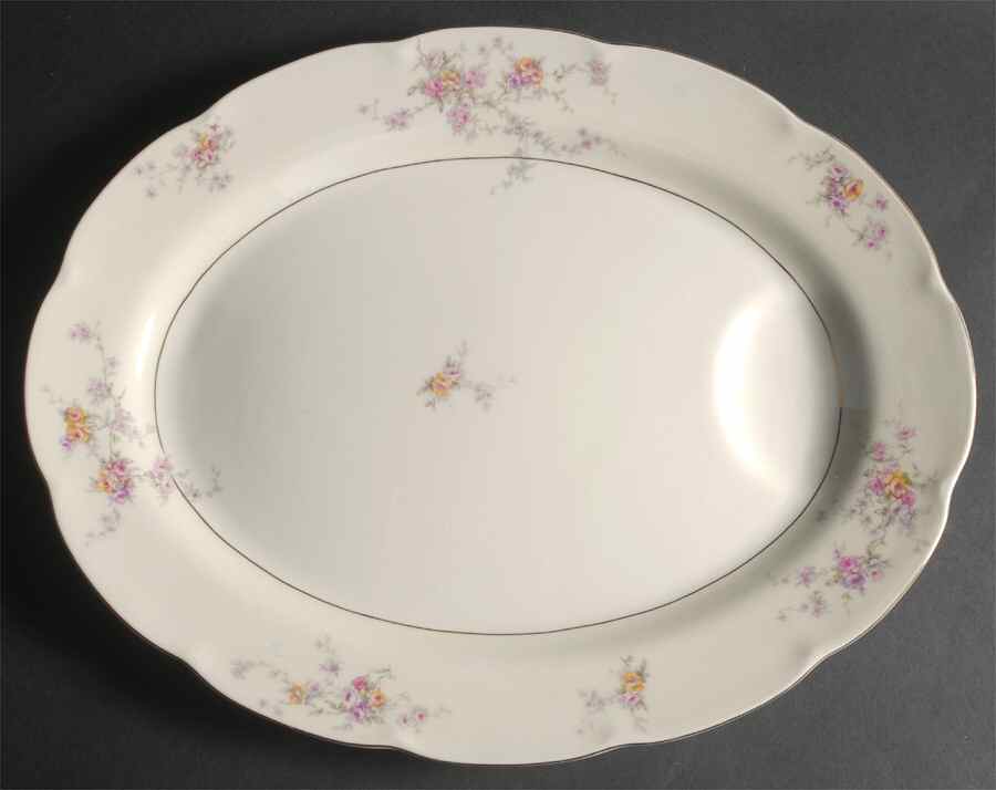 Arcadia (New York) 16" Oval Serving Platter by Haviland-1