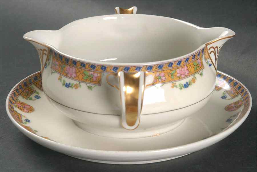 Argonne Gravy Boat with Attached Underplate by Haviland-1