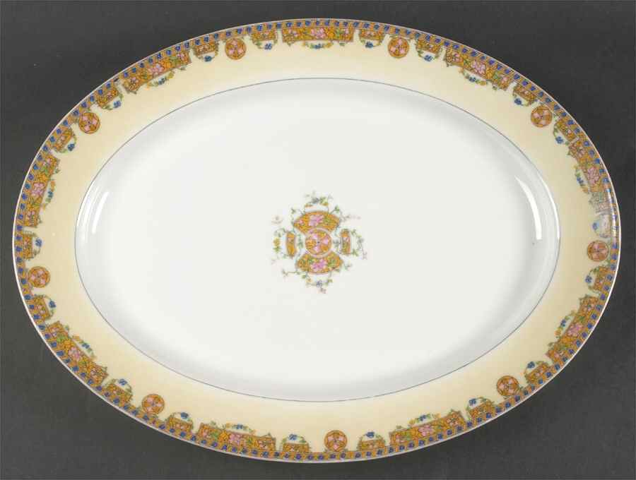 Argonne 15" Oval Serving Platter by Haviland-1