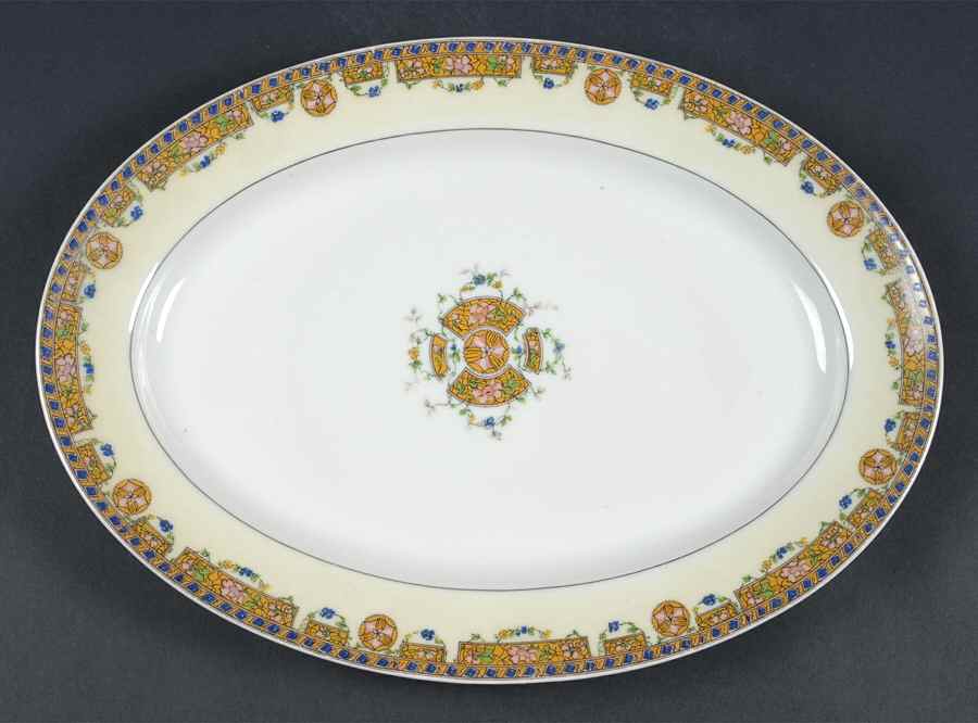 Argonne 13" Oval Serving Platter by Haviland-1