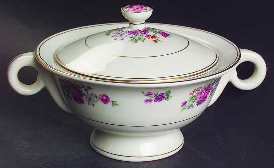 Arlington Sugar Bowl & Lid by Haviland-1