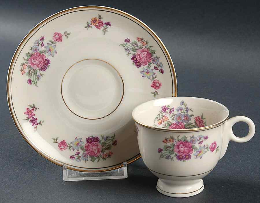 Arlington Footed Demitasse Cup & Saucer Set by Haviland-1