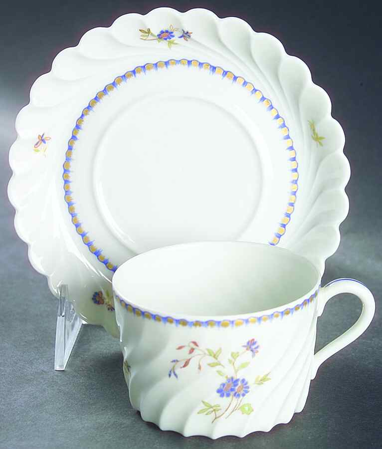 Aster D'Or Flat Cup & Saucer Set by Haviland-1