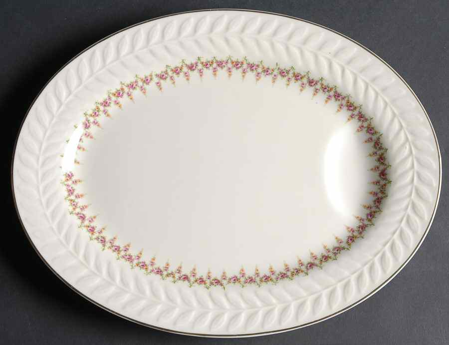 Ashley (Regent's Park Shape) 11" Oval Serving Platter by Haviland-1