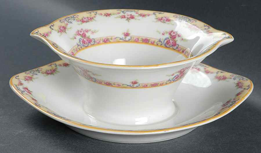 Astra Gravy Boat with Attached Underplate by Haviland-1