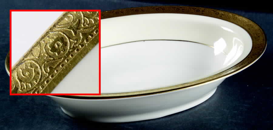 Athens 9" Oval Vegetable Bowl by Haviland-1