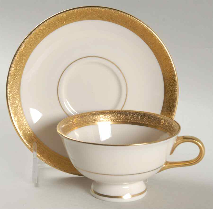 Athena (New York) Footed Cup & Saucer Set by Haviland-1