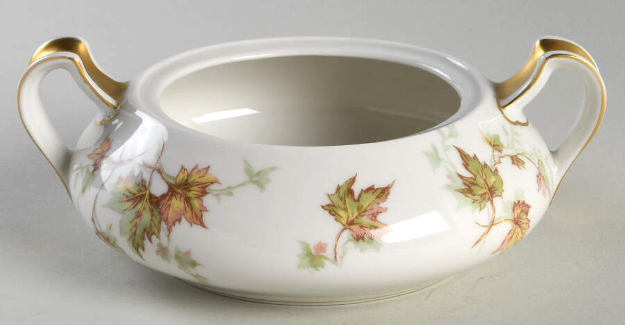 Autumn Leaf (No Trim) Sugar Bowl No Lid by Haviland-1