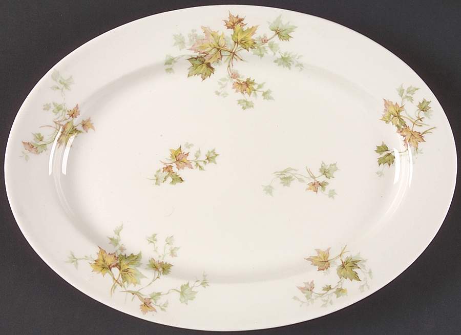 Autumn Leaf (No Trim) 11" Oval Serving Platter by Haviland-1