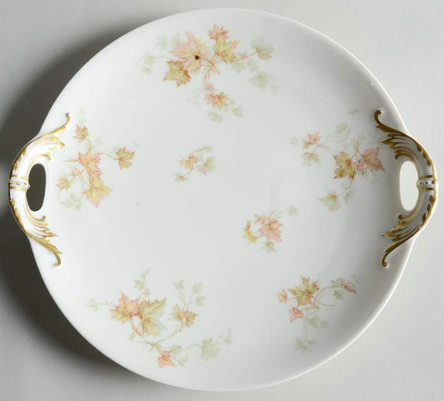 Autumn Leaf (No Trim) Handled Cake Plate by Haviland-1