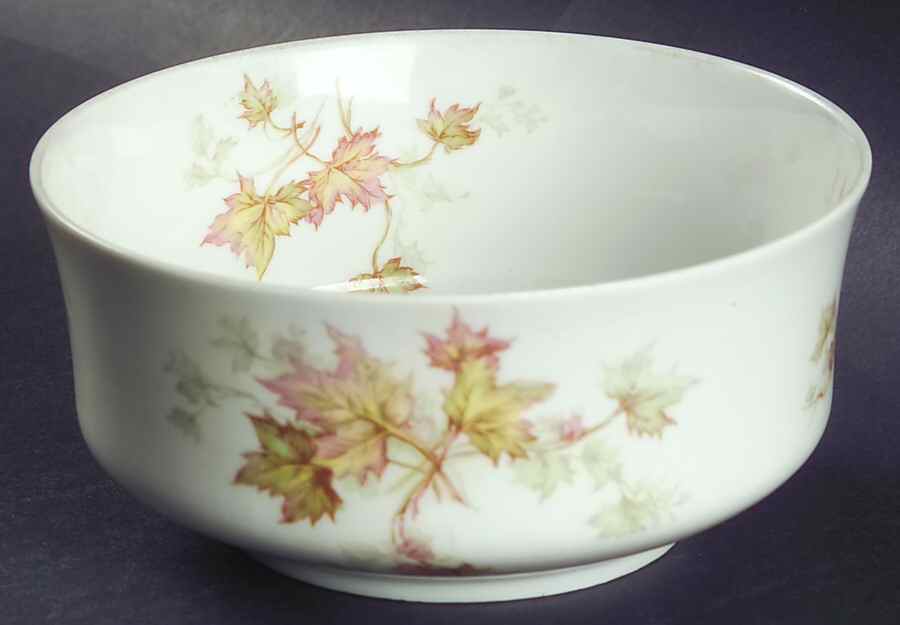 Autumn Leaf (No Trim) Cranberry Bowl by Haviland-1