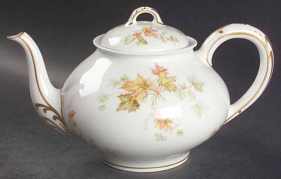 Autumn Leaf (No Trim) Teapot & Lid by Haviland-1
