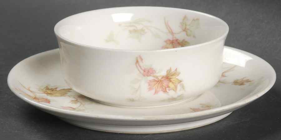 Autumn Leaf (No Trim) Ramekin & Saucer Set by Haviland-1