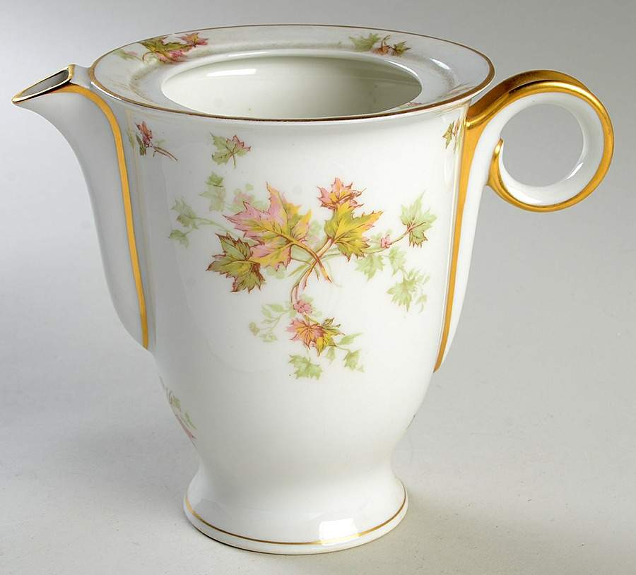 Autumn Leaf (Smooth, Gold Trim) Coffee Pot No Lid by Haviland-1