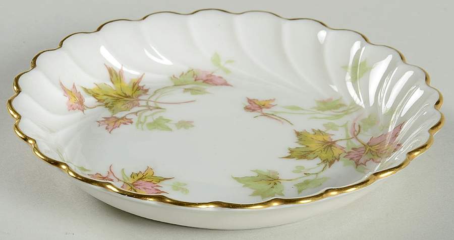 Autumn Leaf (Smooth, Gold Trim) Coaster by Haviland-1