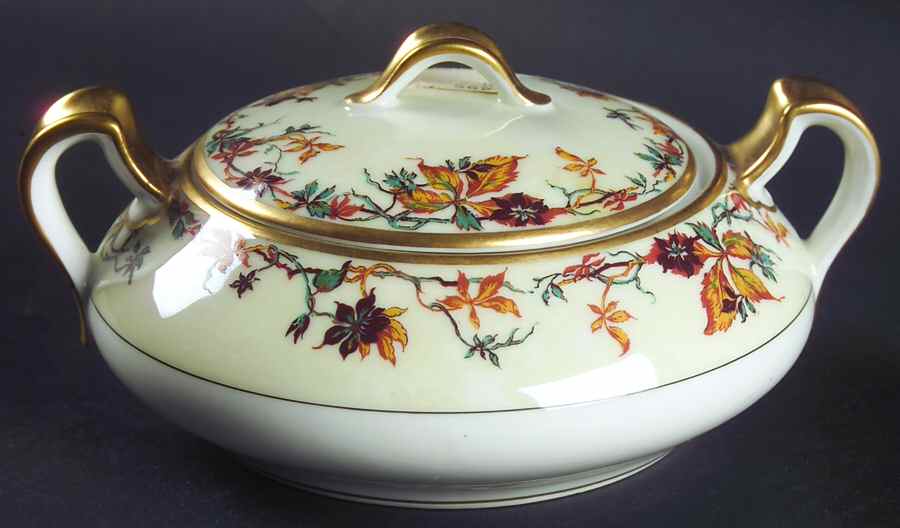 Autumn Sugar Bowl & Lid by Haviland-1