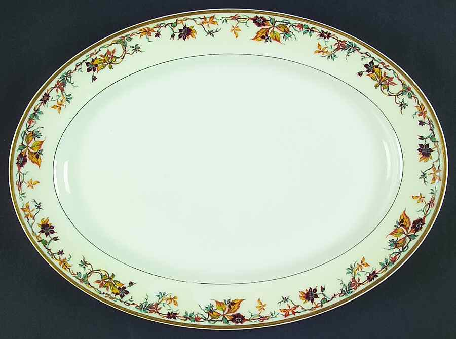 Autumn 13" Oval Serving Platter by Haviland-1