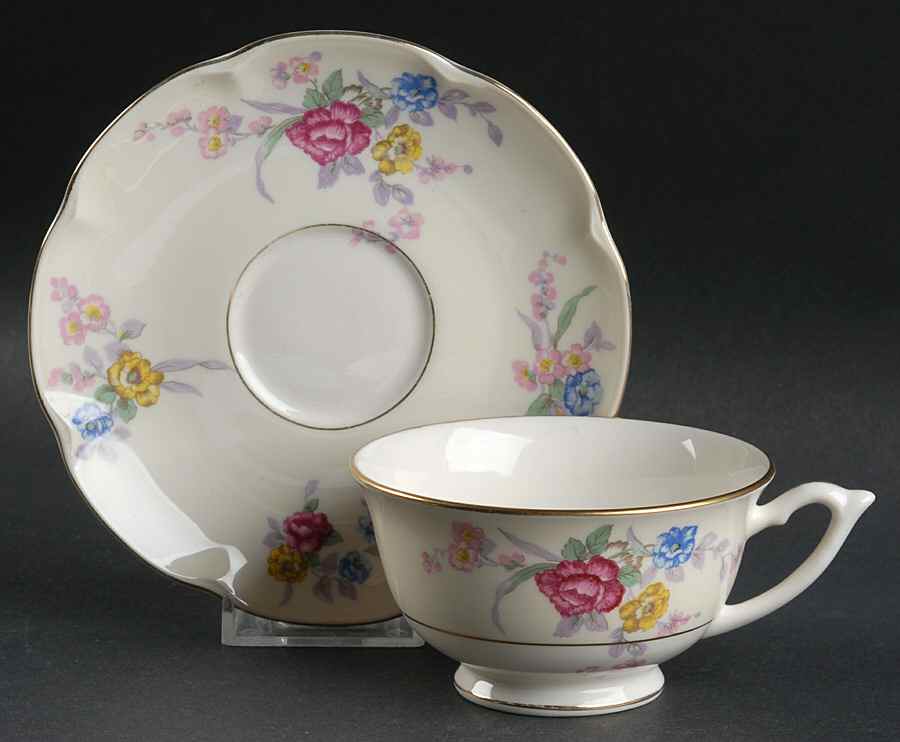 Avalon Footed Cup & Saucer Set by Haviland-1