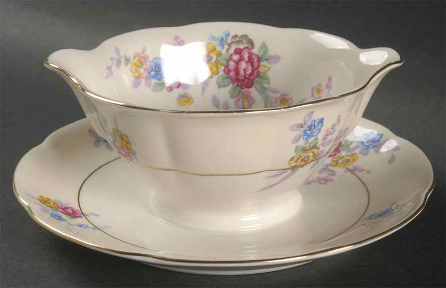 Avalon Gravy Boat with Attached Underplate by Haviland-1