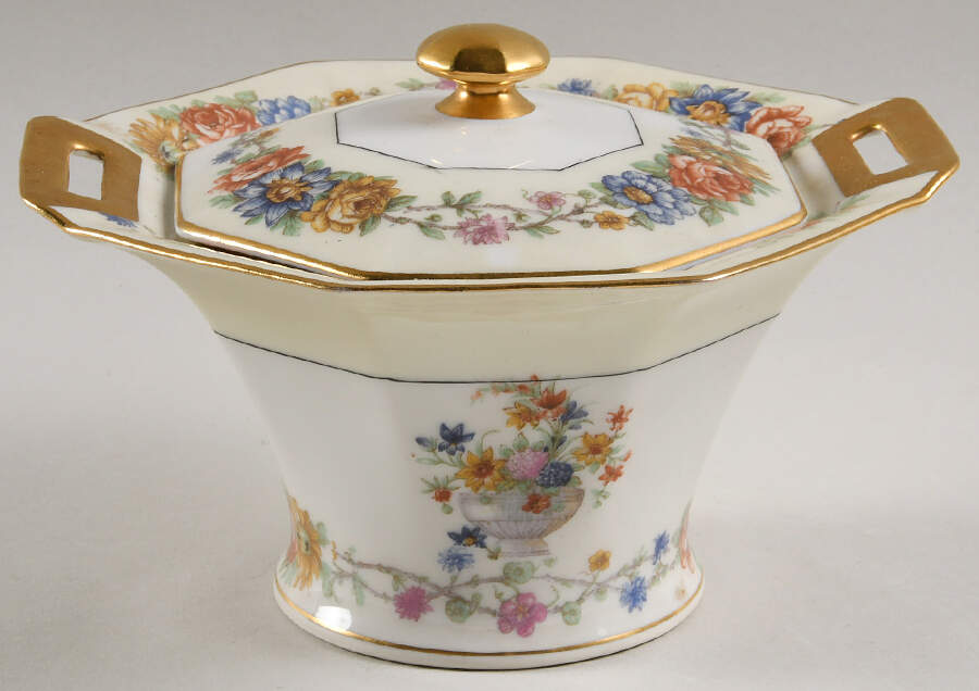 Azay Le Rideau Sugar Bowl & Lid by Haviland-1