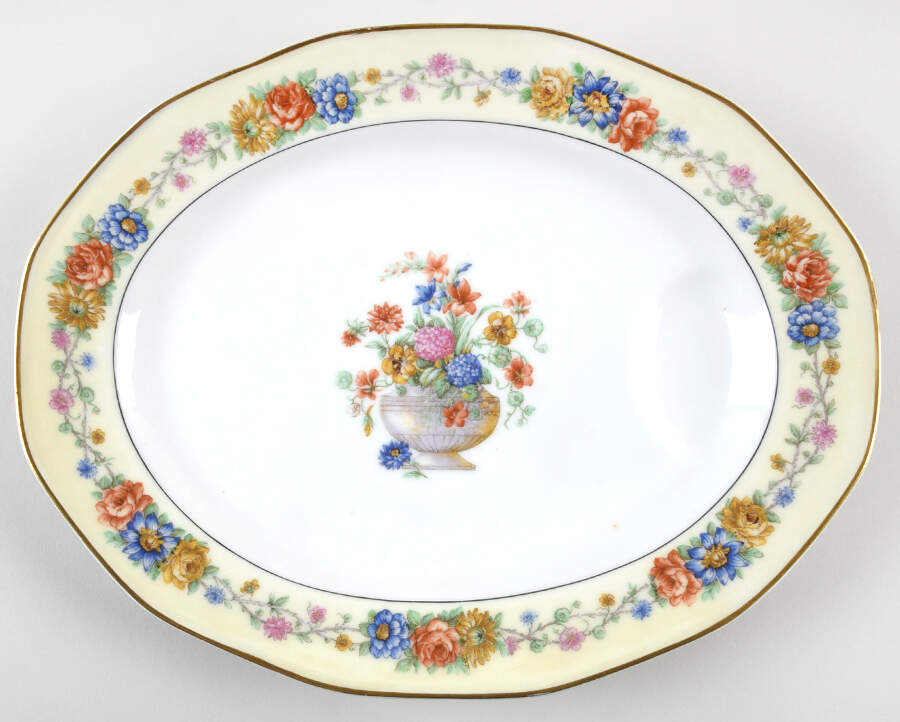 Azay Le Rideau 11" Oval Serving Platter by Haviland-1