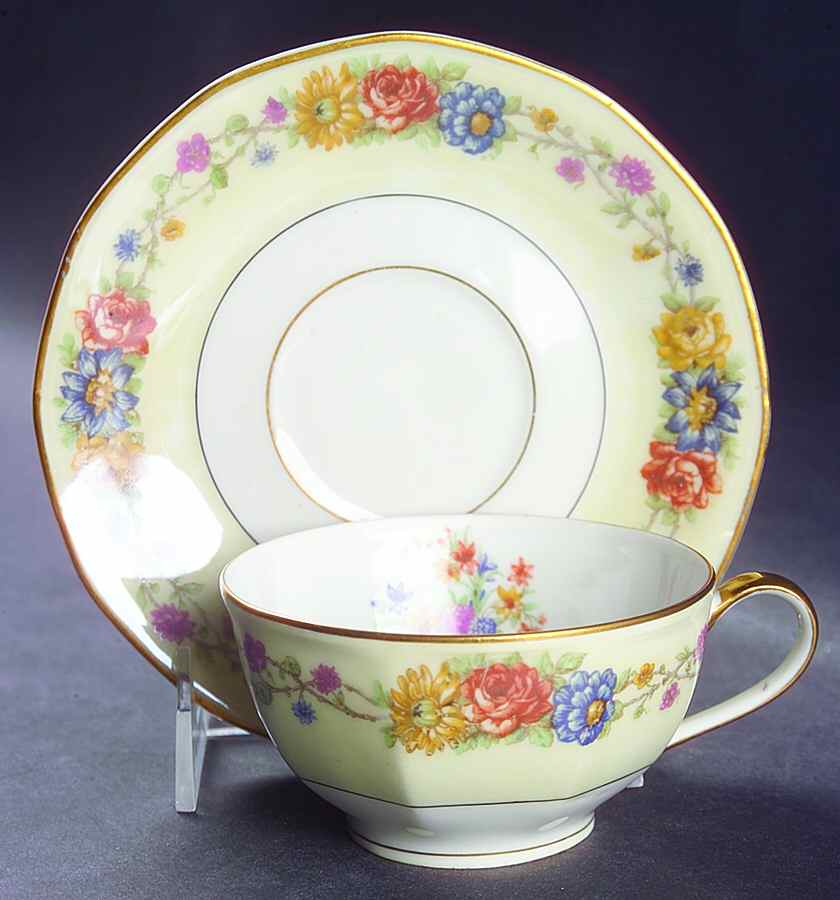 Azay Le Rideau Flat Cup & Saucer Set by Haviland-1