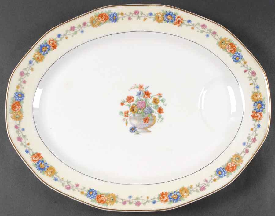 Azay Le Rideau 15" Oval Serving Platter by Haviland-1