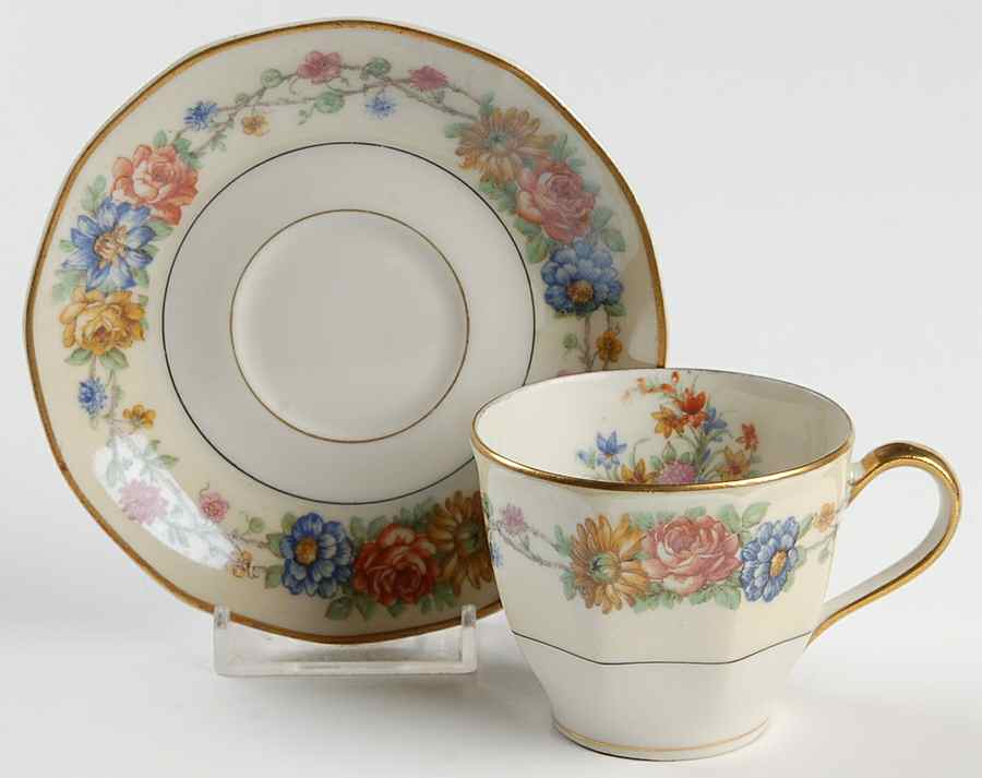 Azay Le Rideau Flat Demitasse Cup & Saucer Set by Haviland-1