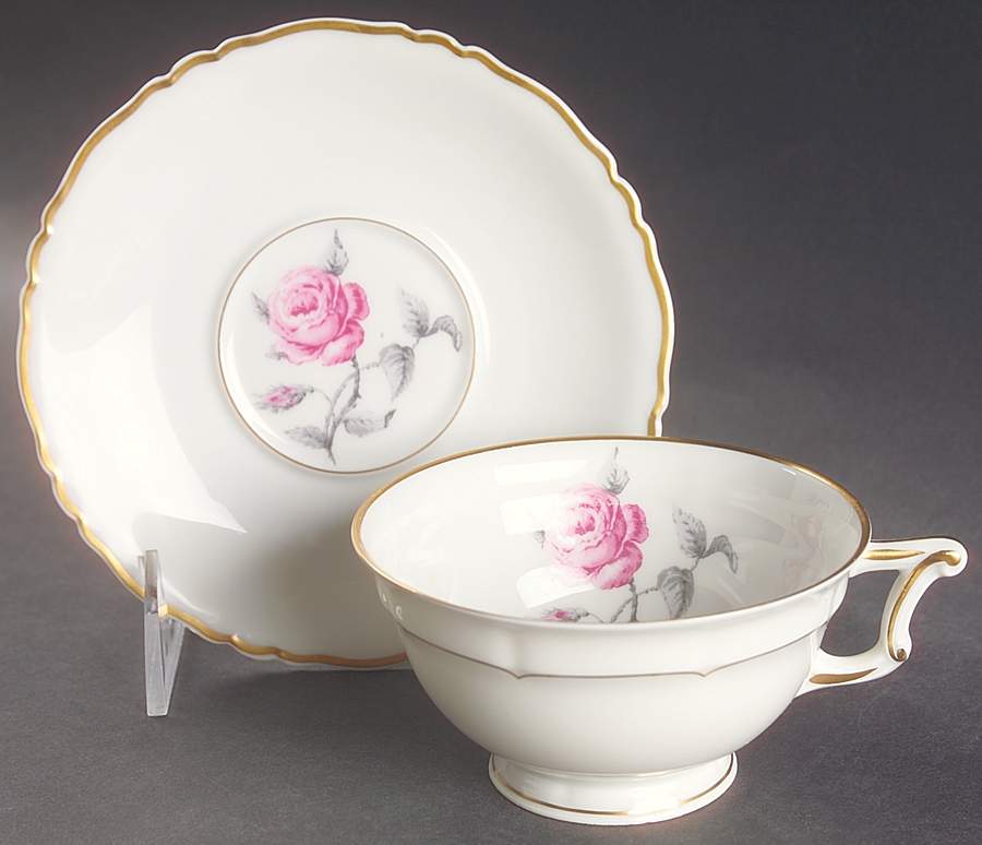 Bagatelle Footed Cup & Saucer Set by Haviland-1
