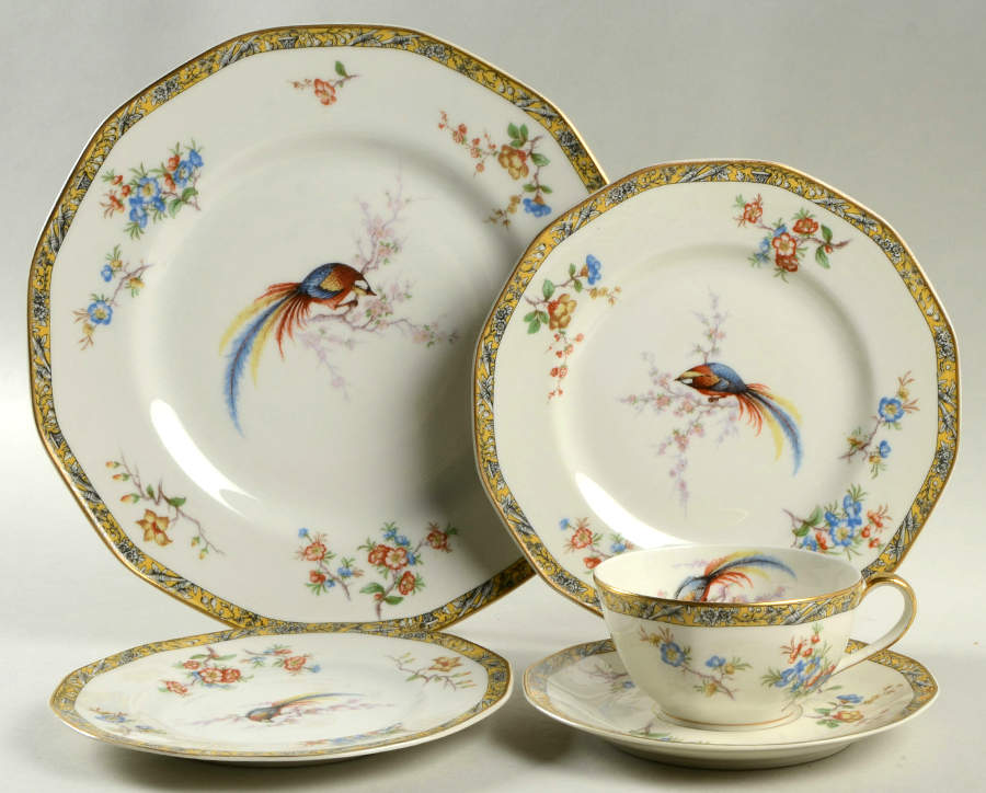 Bamboo (Bird In Center) 5 Piece Place Setting by Haviland-1