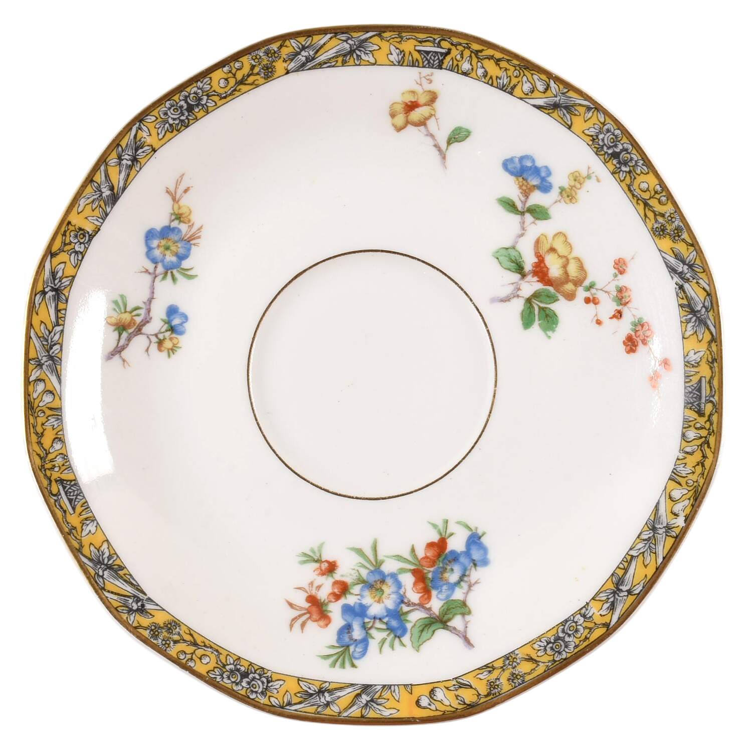 Bamboo (Bird In Center) Saucer by Haviland-1