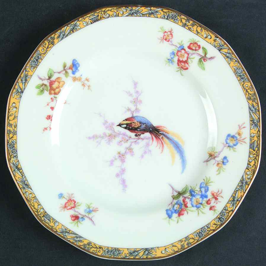 Bamboo (Bird In Center) Salad Plate by Haviland-1