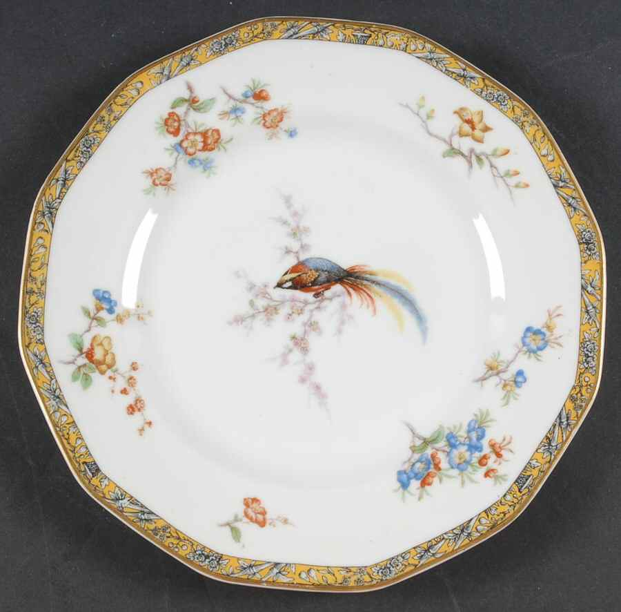 Bamboo (Bird In Center) Luncheon Plate by Haviland-1