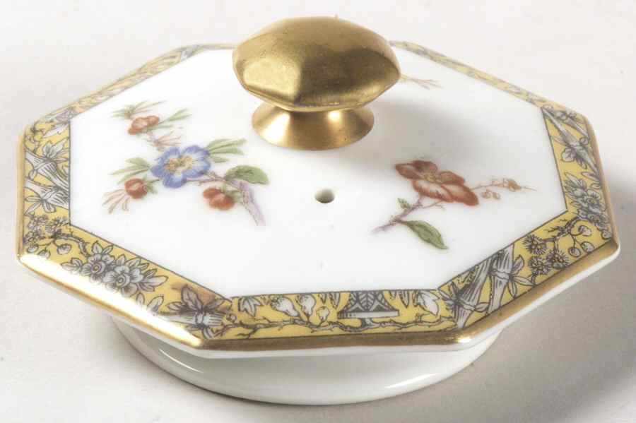 Bamboo (Bird In Center) Lid for Coffee Pot by Haviland-1