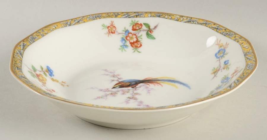 Bamboo (Bird In Center) Coupe Soup Bowl by Haviland-1